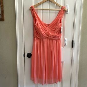 Sleeveless Coral Cowl back dress.  10
